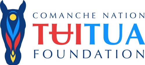 Comanche Nation Tʉitua Foundation large colorful logo.
